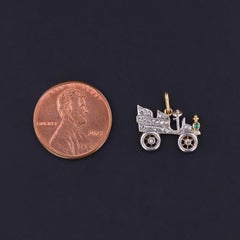 Antique Diamond Car Charm of 18k Gold and Platinum
