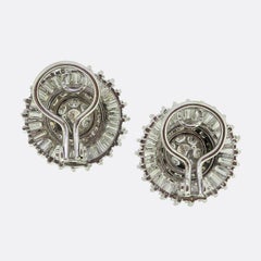 Antique Diamond Cluster Ballerina Earrings