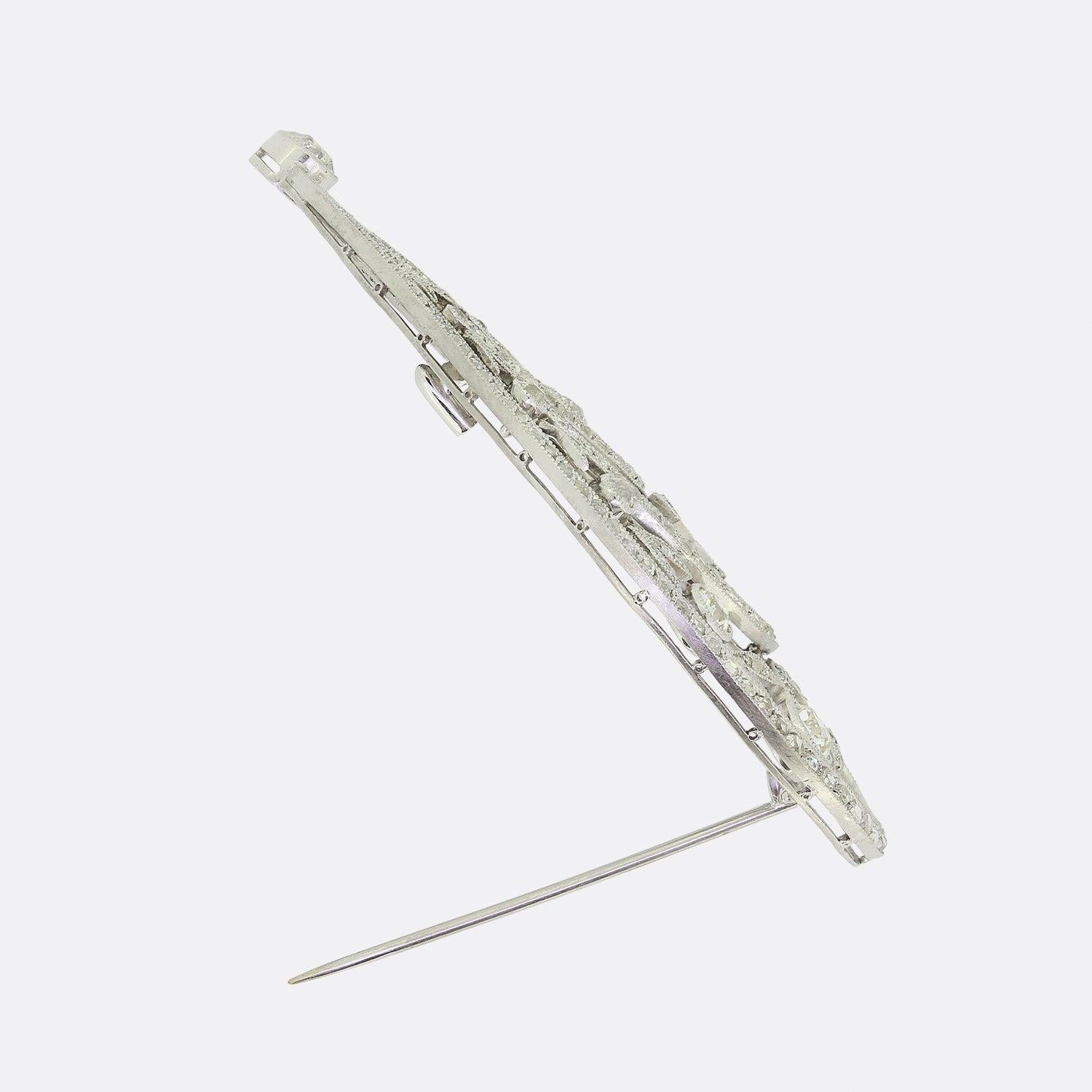 Antike Diamant-Cluster-Brosche mit Diamanten (Edwardian) im Angebot