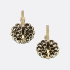 Antique Diamond Cluster Earrings
