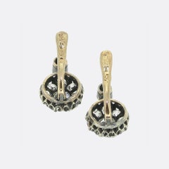 Antique Diamond Cluster Earrings