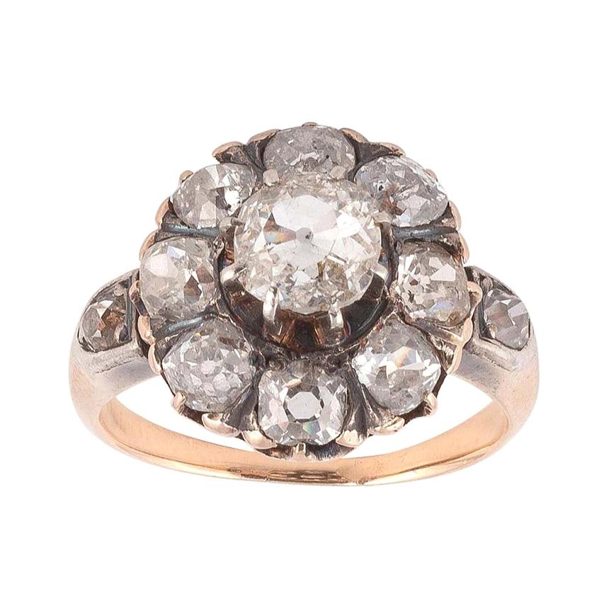 Flexible Diamond Cluster Ring For Sale at 1stDibs