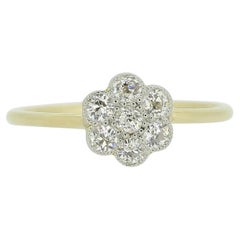 Bague grappe de diamants ancienne