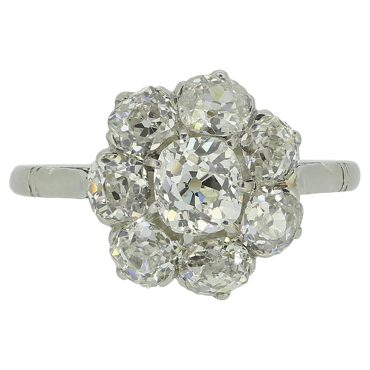 Antique Diamond Cluster Ring