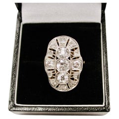 Antiker antiker Diamant-Cluster-Ring in 18 Karat Gold montiert, datiert um 1910