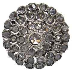 Antique Diamond Cluster Two Toned Ring