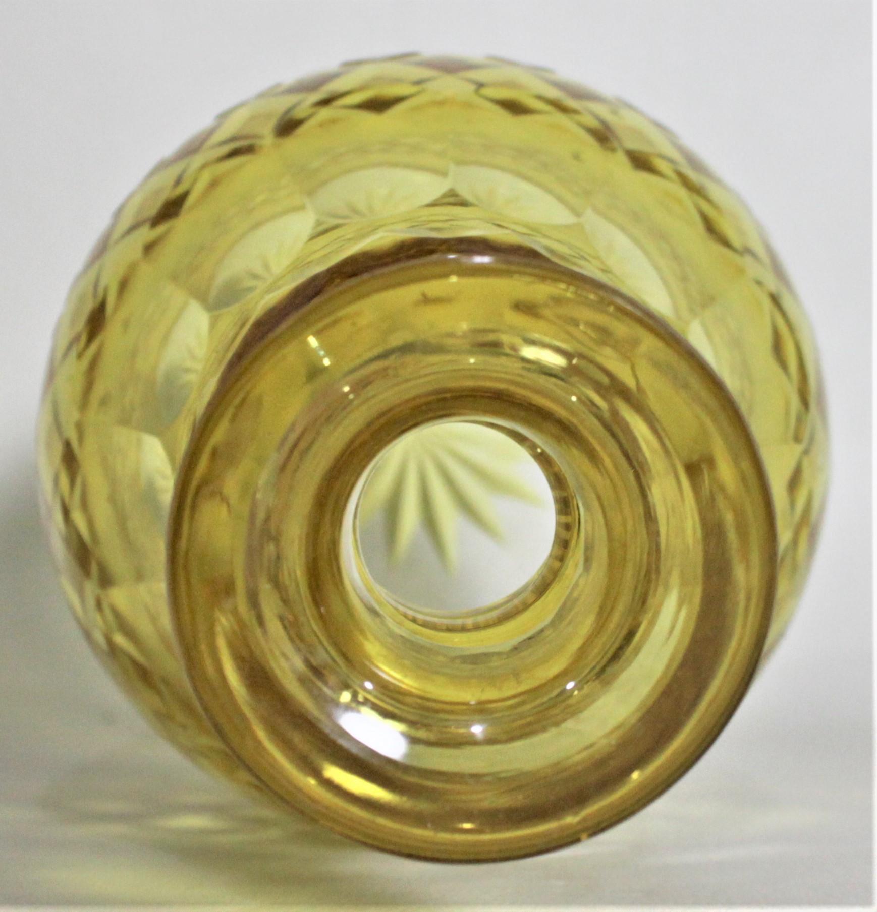 antique yellow glass