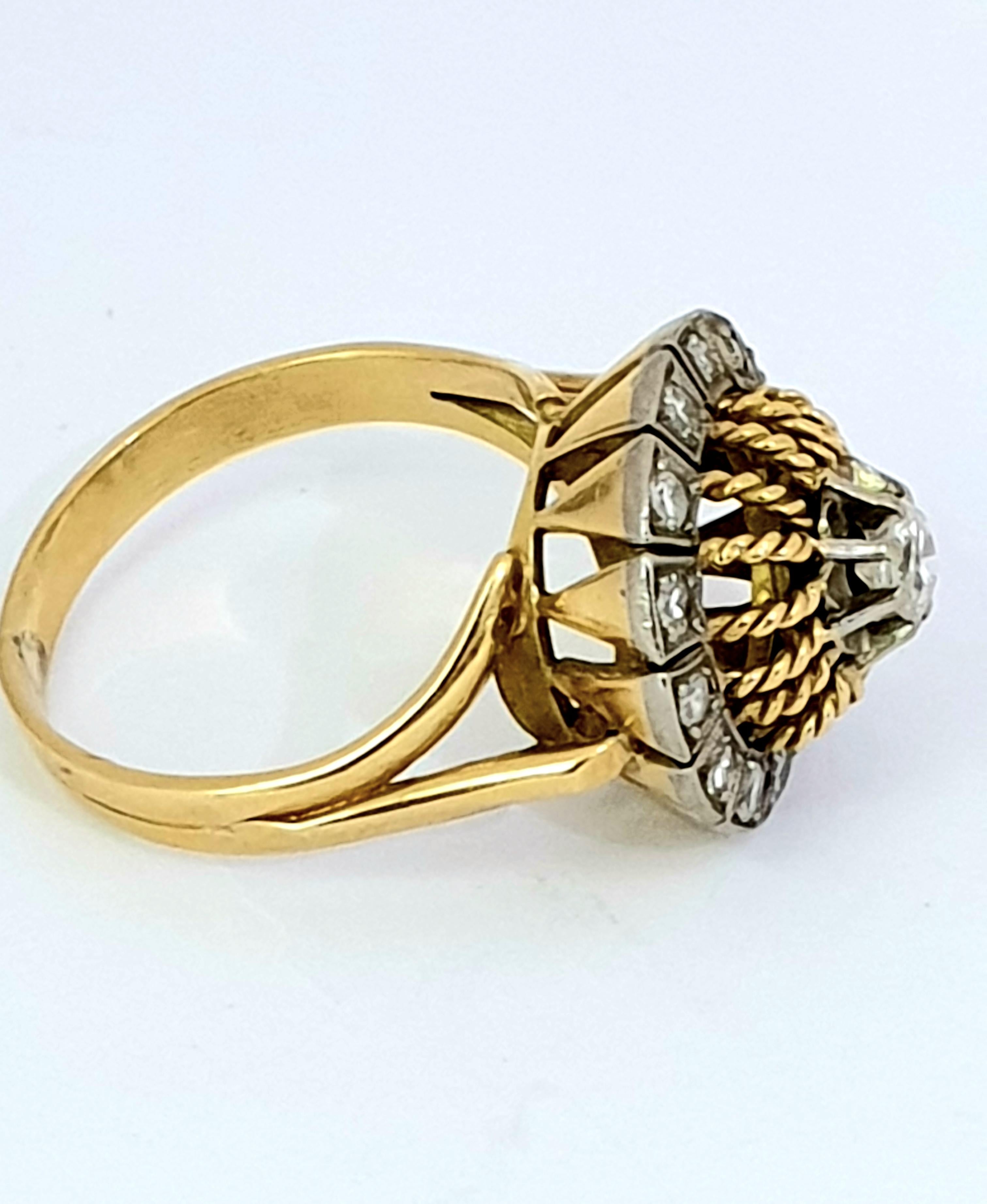 vintage diamond dome ring