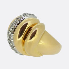Bague de robe ancienne en diamants