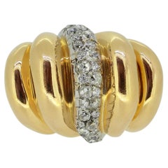 Bague de robe ancienne en diamants