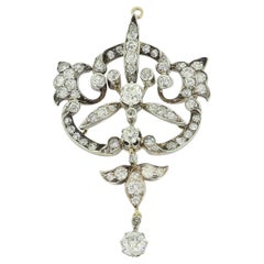 Antique Diamond Drop Brooch
