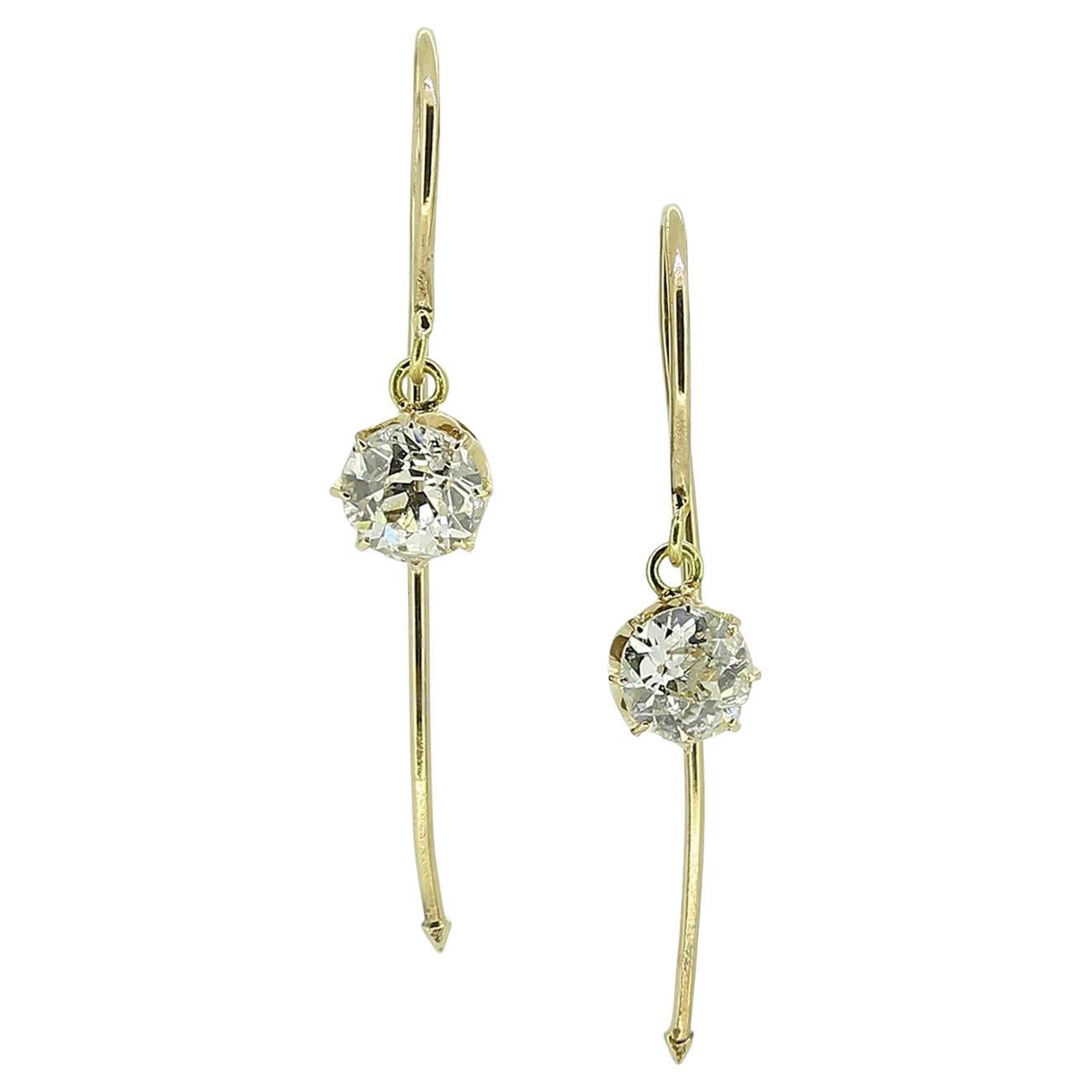 Antique Diamond Drop Earrings