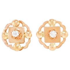 Boucles d'oreilles anciennes en diamant