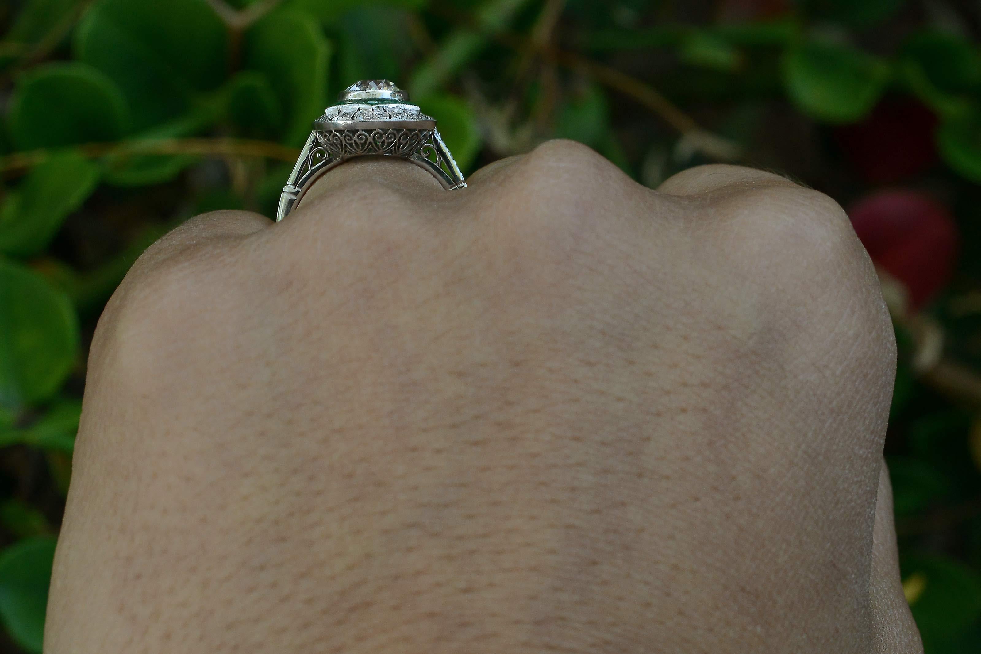 vintage emerald engagement rings 1920s