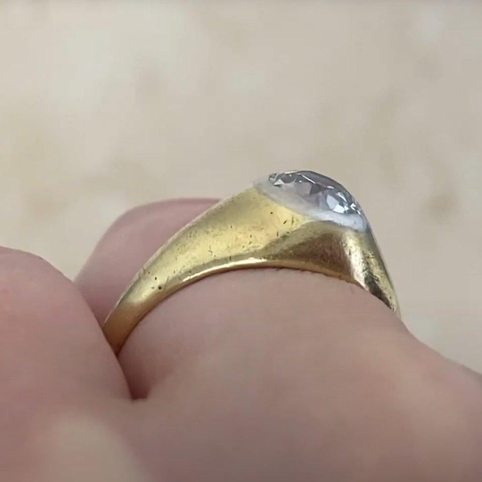 Antiker Diamant-Verlobungsring (ca. 0,70 Karat), Platin & 14k Gelbgold (Alteuropäischer Schliff) im Angebot
