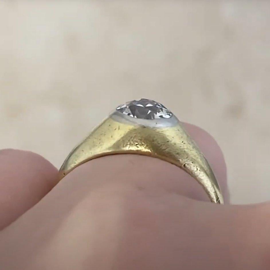 Antiker Diamant-Verlobungsring (ca. 0,70 Karat), Platin & 14k Gelbgold im Zustand „Hervorragend“ im Angebot in New York, NY