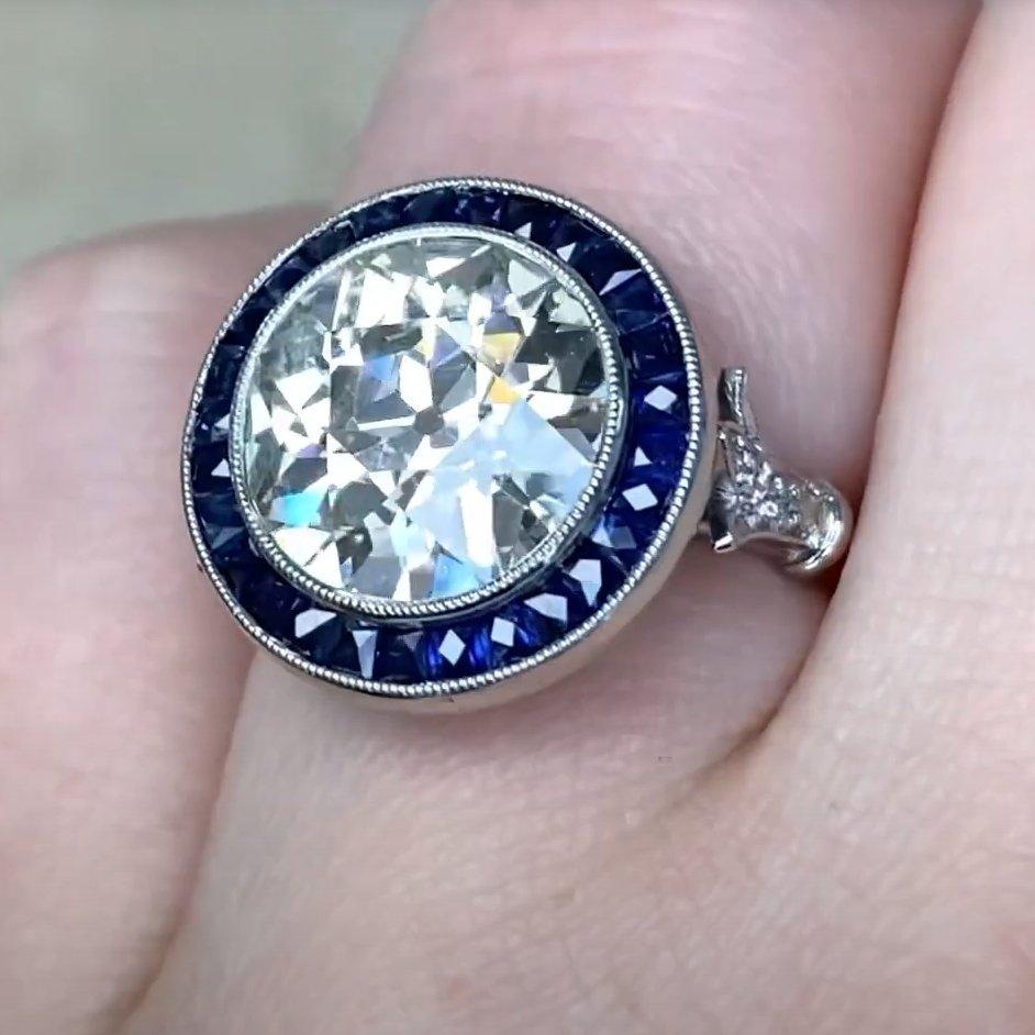 Antiker Diamant-Verlobungsring mit alteuropäischem Schliff (ca. 4,20 Karat), Platin Damen im Angebot