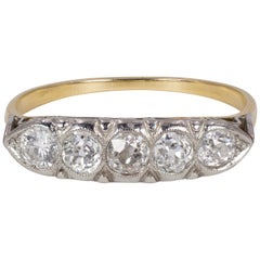 Antique Diamond Five-Stone Ring, 1930s