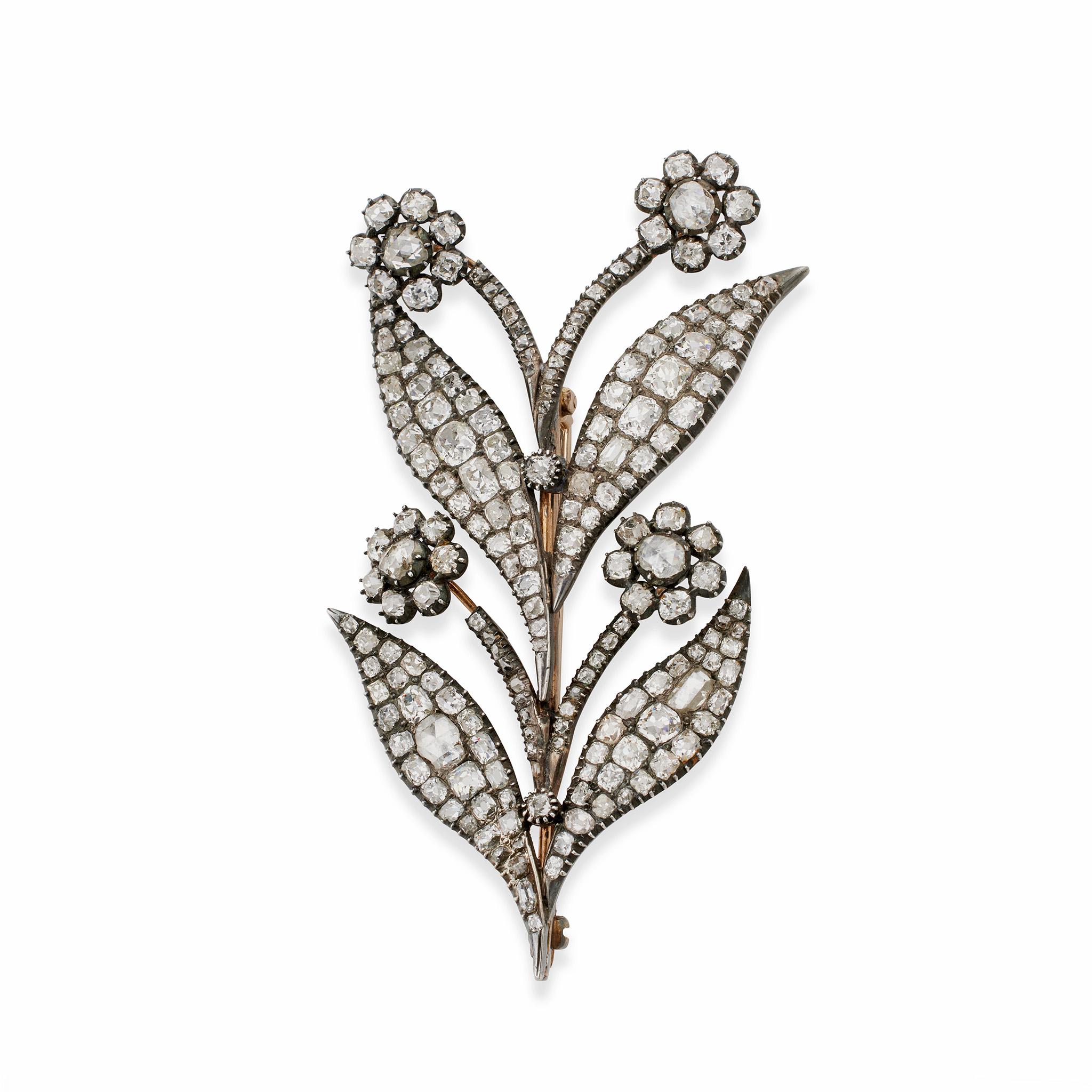 antique diamond brooches