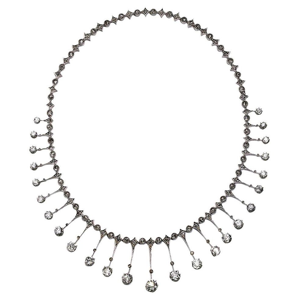 fringe tiara as necklace