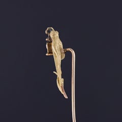 Antique Diamond Frog Stickpin of 14k Gold