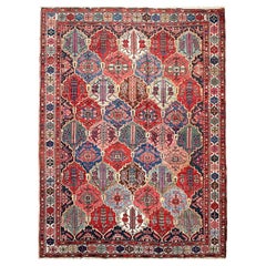 Antique Diamond Garden Bakhtiari Rug, circa 1940's