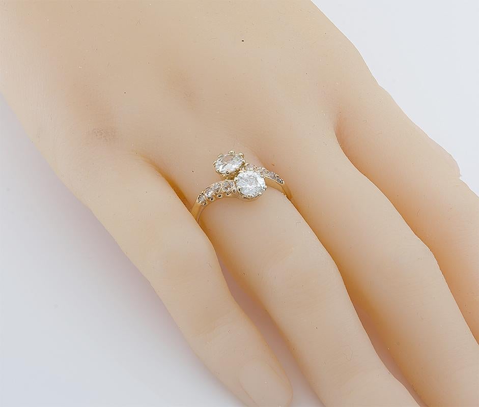 Women's Antique Diamond Toi et Moi Ring