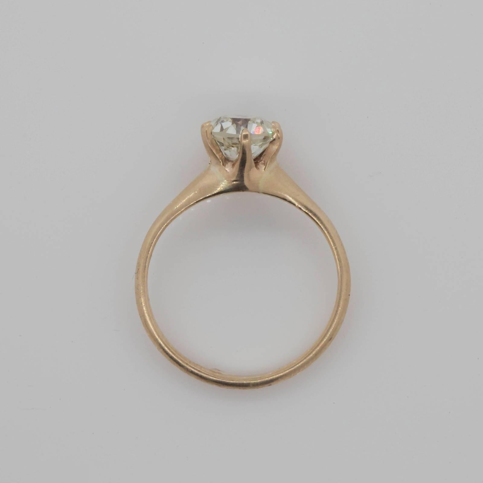 Art Nouveau Antique Diamond Gold Engagement Ring