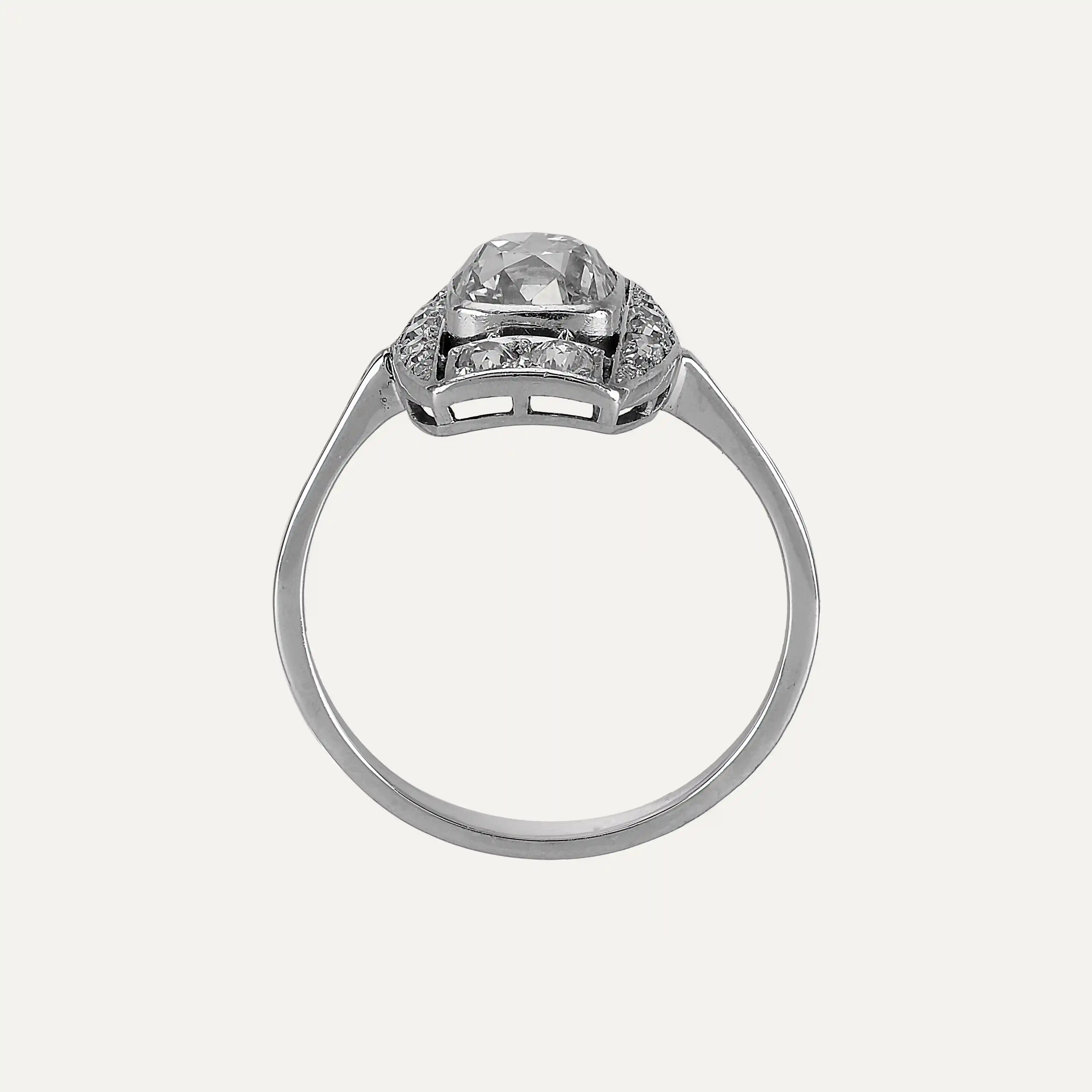 Taille brillant Bague ancienne en or et diamants