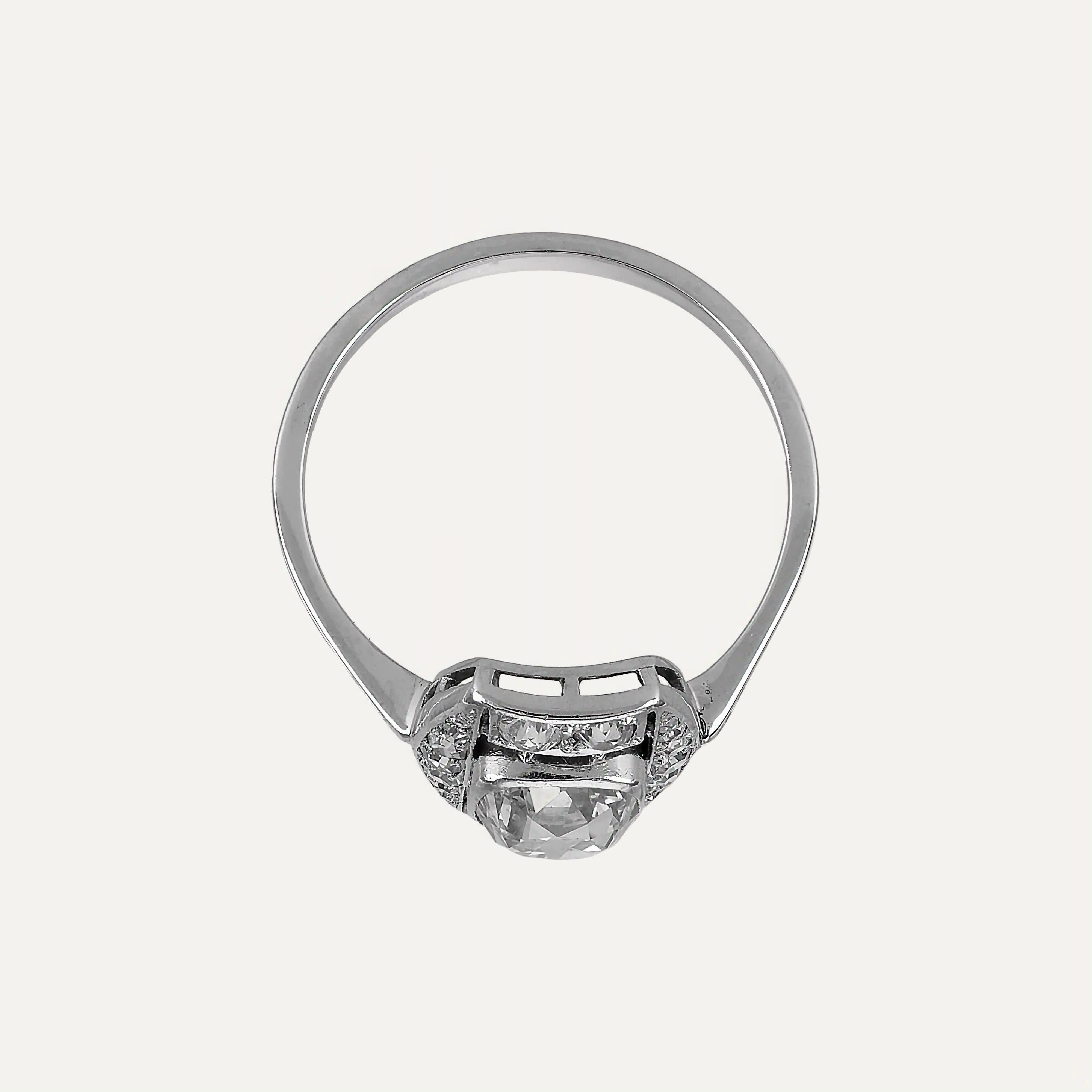  Bague ancienne en or et diamants Unisexe 