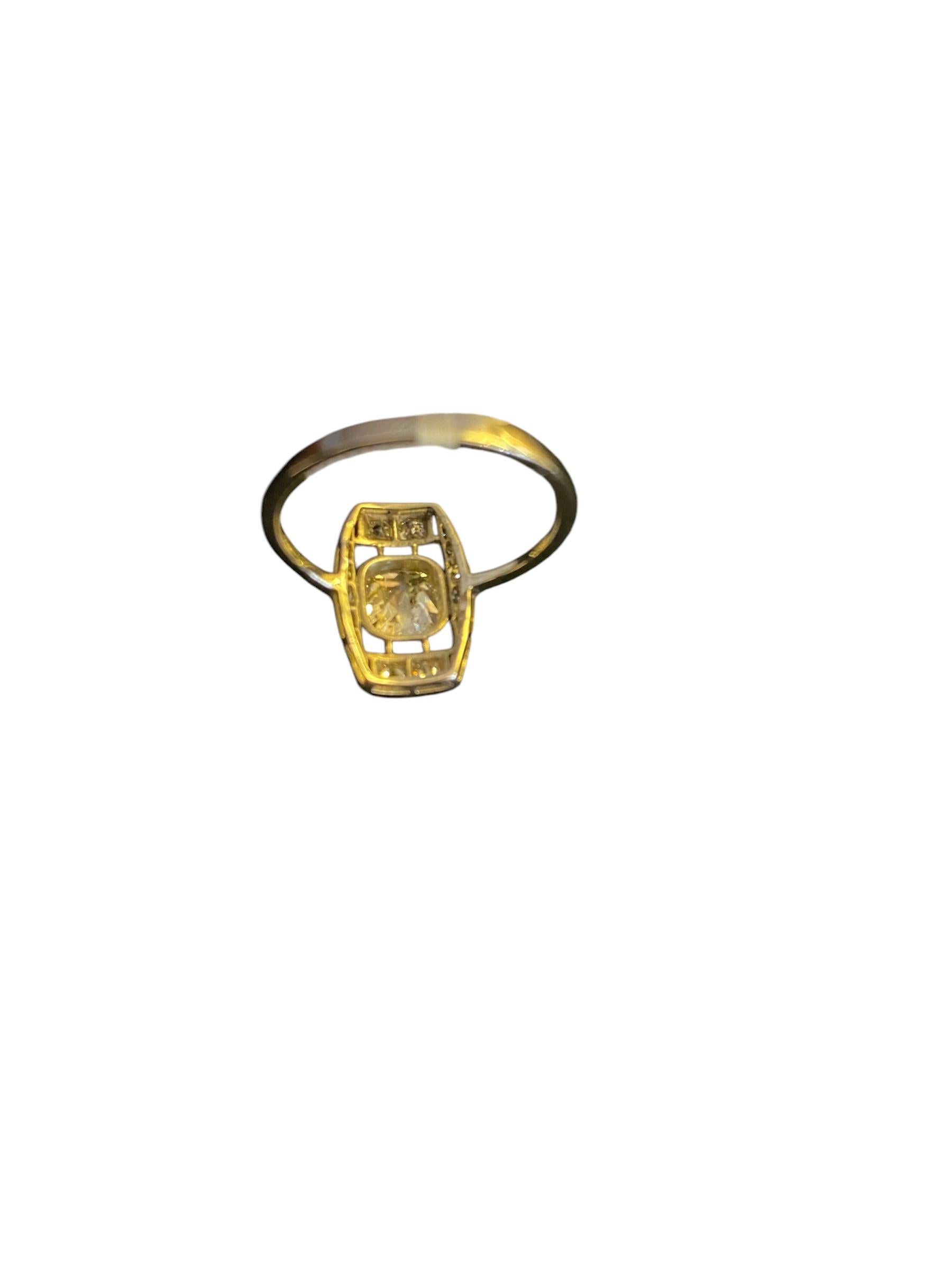 Bague ancienne en or et diamants 3
