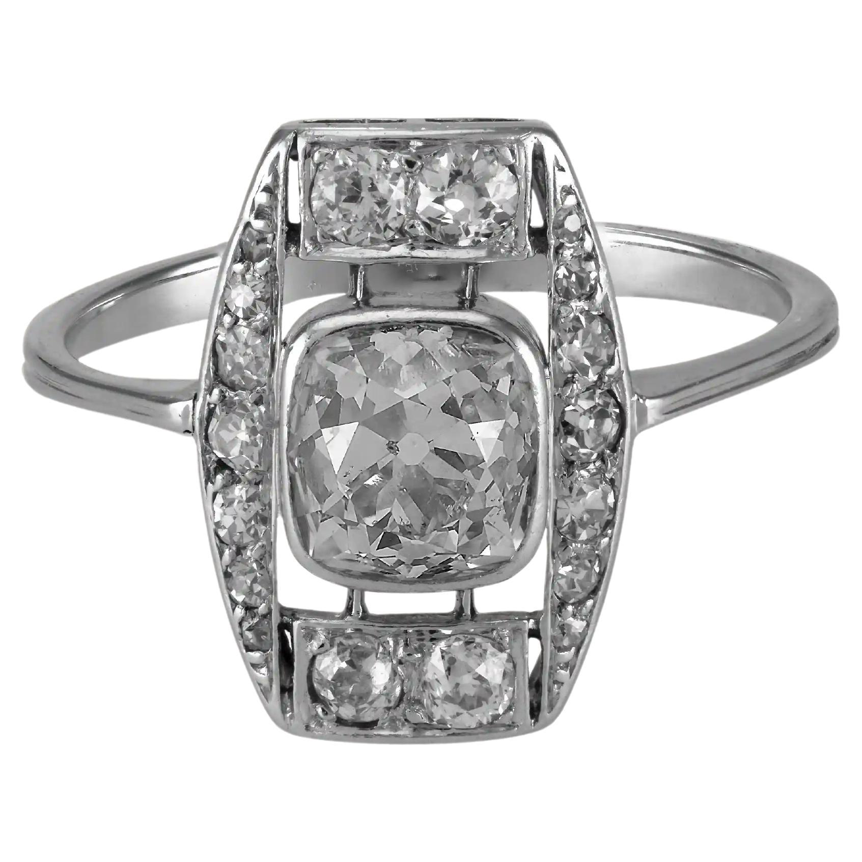 Antiker Diamant-Goldring im Angebot