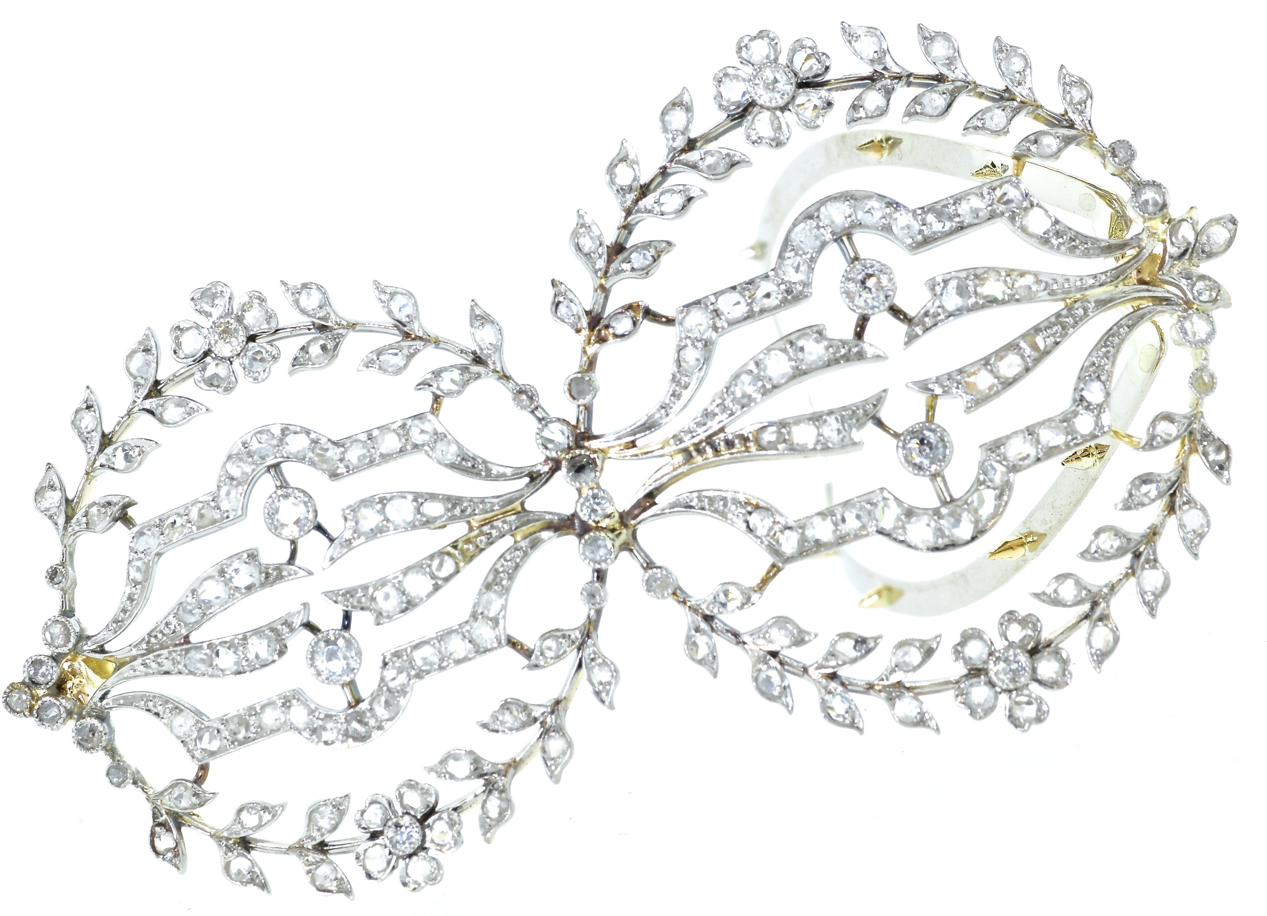 Edwardian Antique Diamond Hair Barrette, circa 1900