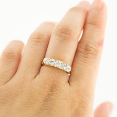Antique Diamond Half Hoop Ring 1.70cts Hallmarked 1895