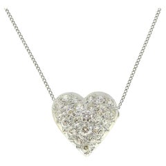 Antique Diamond Heart Necklace