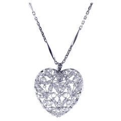 Antique Diamond Heart Pendant & Brooch