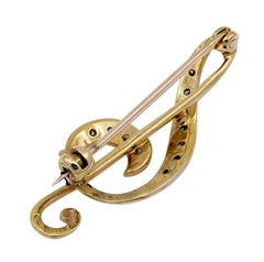 Music Note Gold Pin