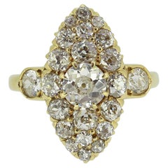 Antique Diamond Navette Ring