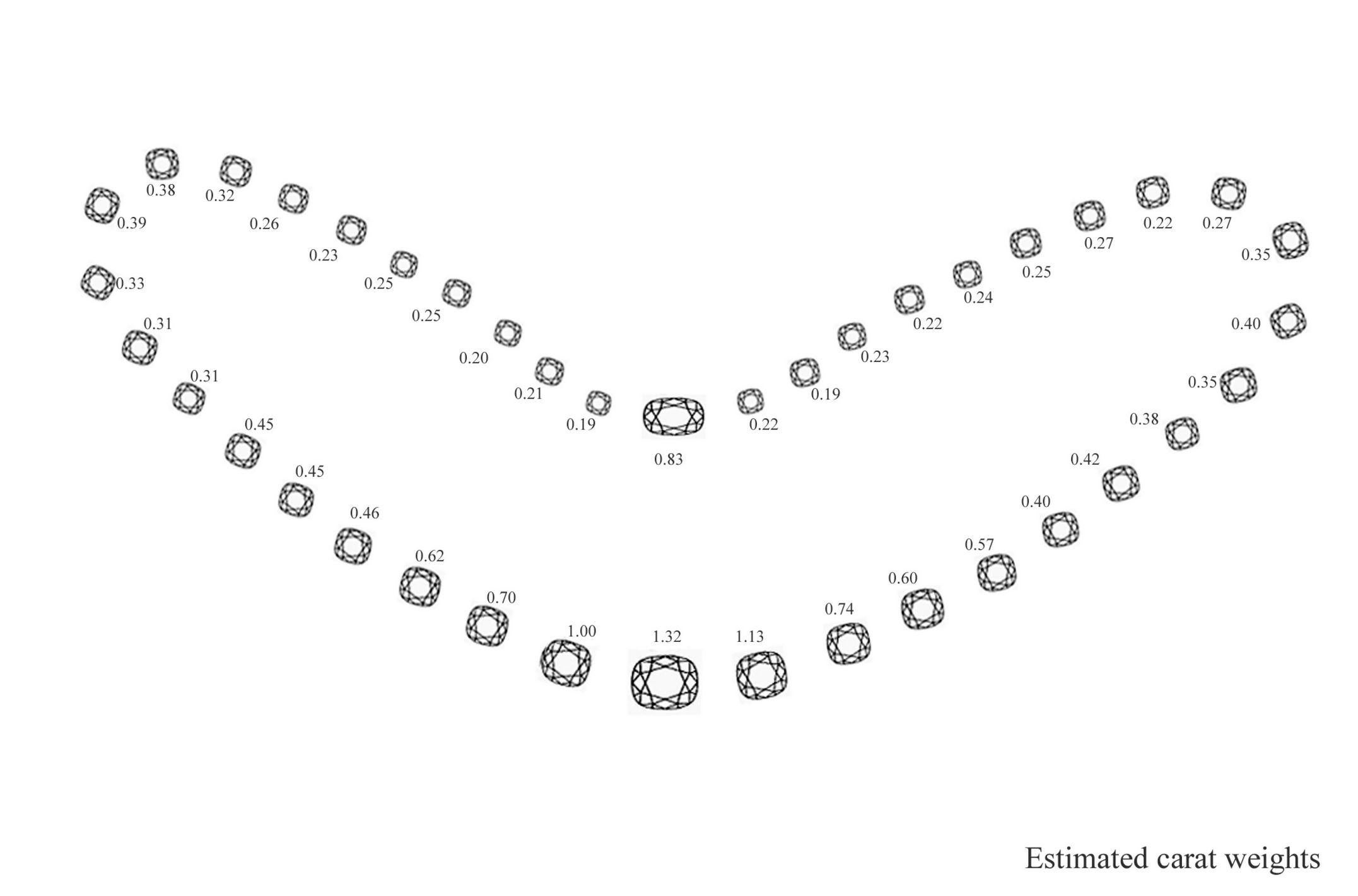 Collier de diamants ancien, vers 1880 Unisexe en vente