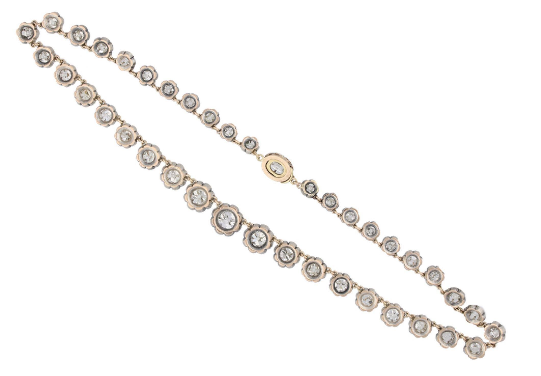 Collier de diamants ancien, vers 1880 en vente 1