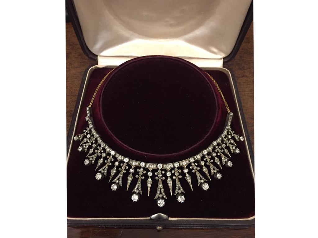 Antique Diamond Necklace/Tiara, French, circa 1890 at 1stDibs | tiara ...