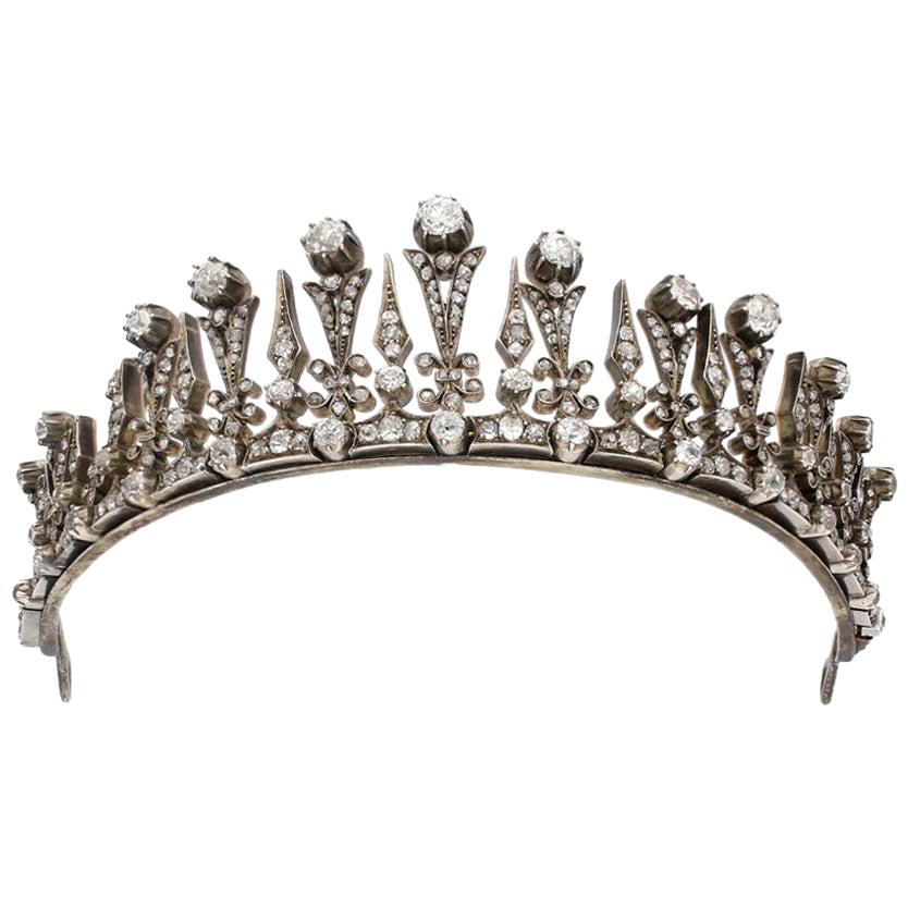 Antique Diamond Necklace/Tiara, French, circa 1890