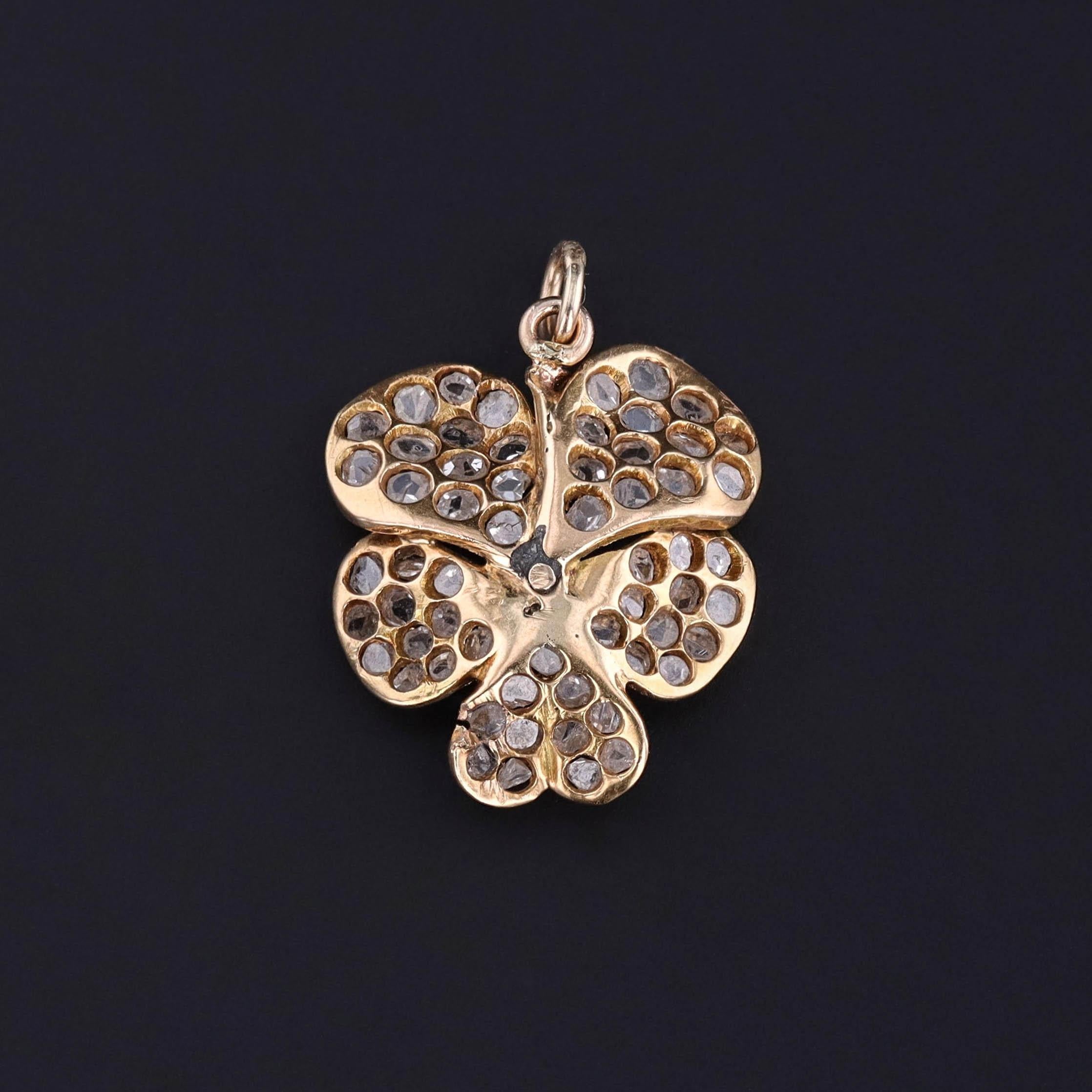 Victorien Pendentif Panse en or 18k avec diamants anciens en vente