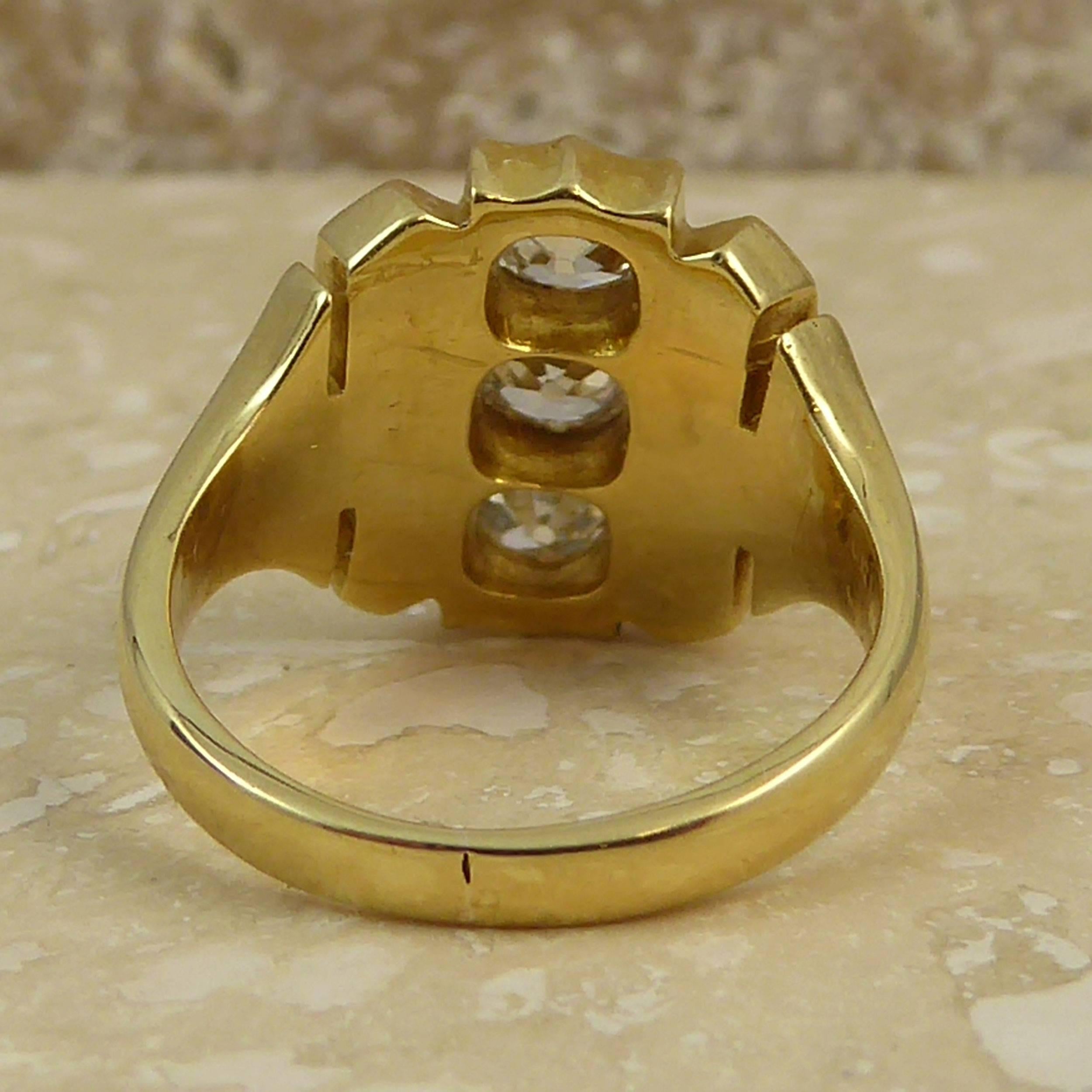 Antique Diamond Pearl Ring, 0.72 Carat, circa 1900-1910 3