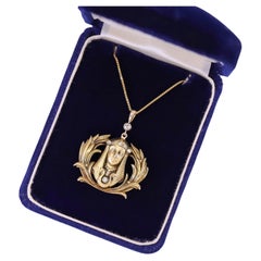 Antique Diamond Pharaoh Conversion Necklace of 14k Gold