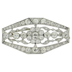 Antique Diamond Plaque Brooch