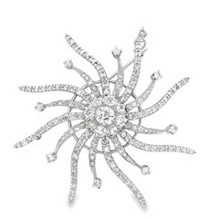 Antique Diamond Platinum Brooch