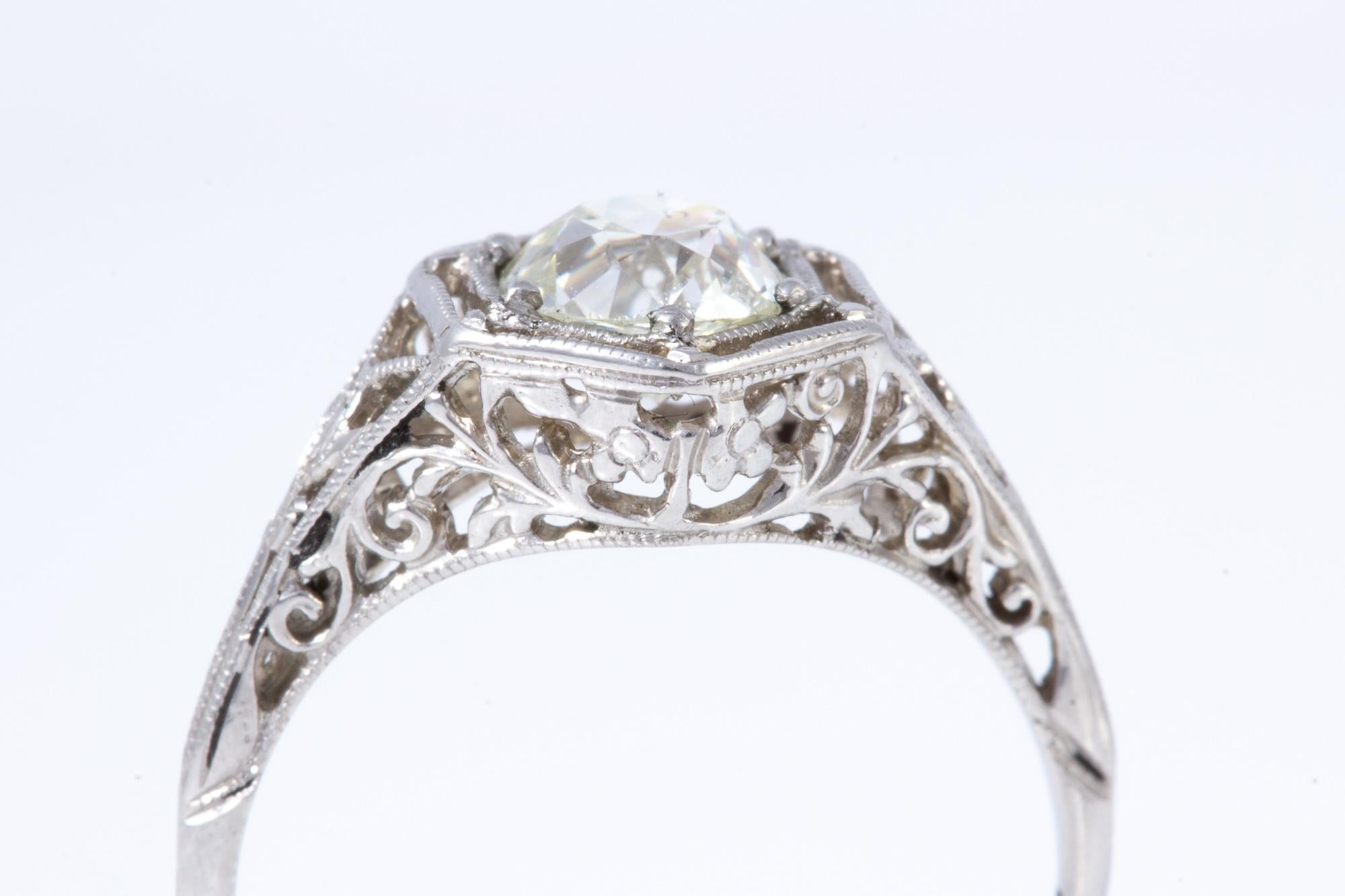 Old Mine Cut Antique Diamond Ring