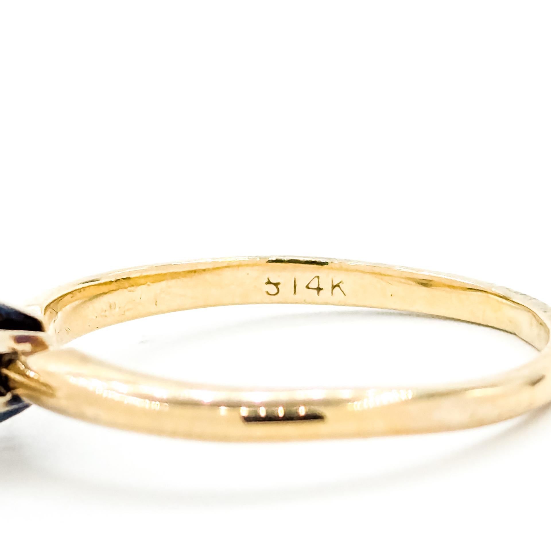 Bague ancienne en or jaune 14k avec diamant en vente 4