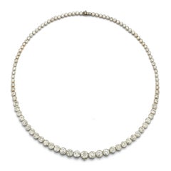 Antique Diamond Rivière Necklace